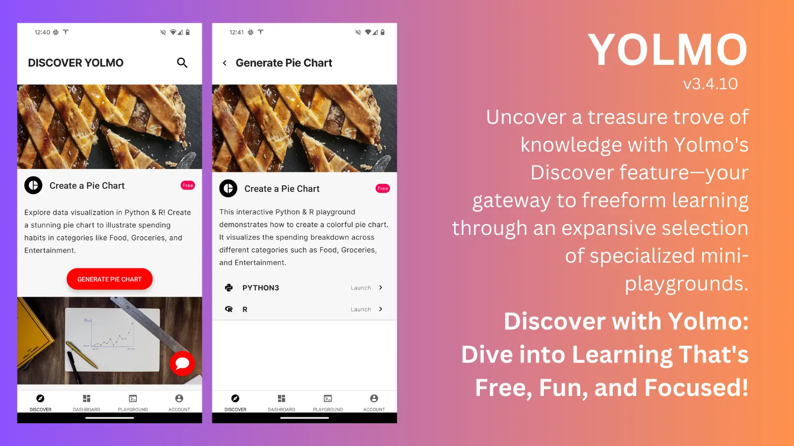 Uncover a treasure trove of knowledge with Yolmo’s Discover feature—your gateway to freeform learning through an expansive selection of specialized mini-playgrounds.